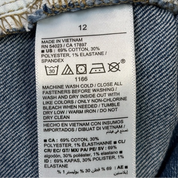 Old Navy Size 12 High Rise WOW Wide Leg Jeans Medium Wash Blue Denim “New Moon” - Picture 7 of 13